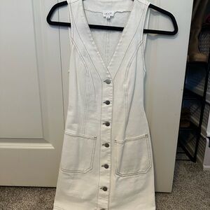 Le Lis White Button-Front Mini Dress
